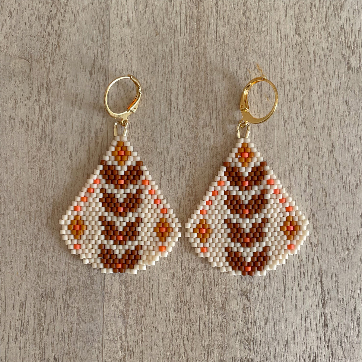 Crunchy Leaves Beaded Earring Pattern - Digital Download – Snails and ...