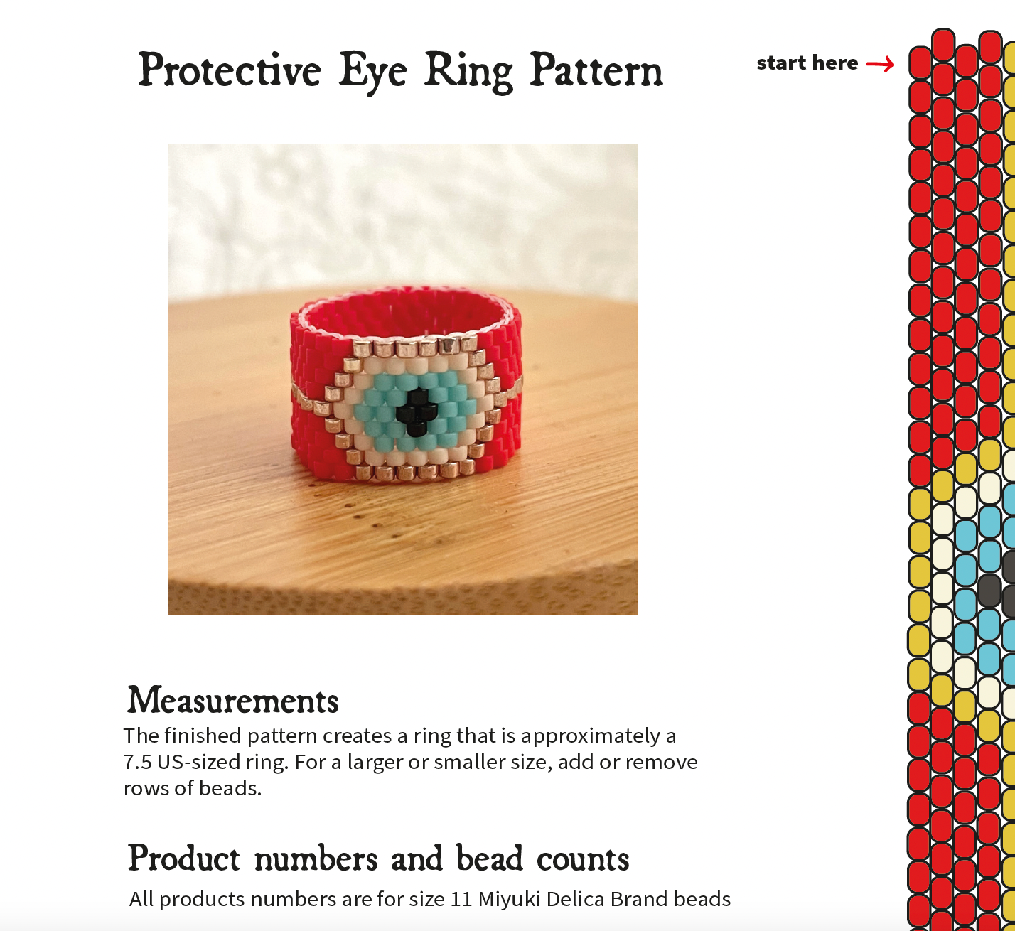 Evil Eye Peyote Stitch Beaded Ring Pattern - FREE instant download – Snails and Fairydust Evil Eye Peyote Stitch Beaded Ring Pattern - FREE instant download – Snails and Fairydust