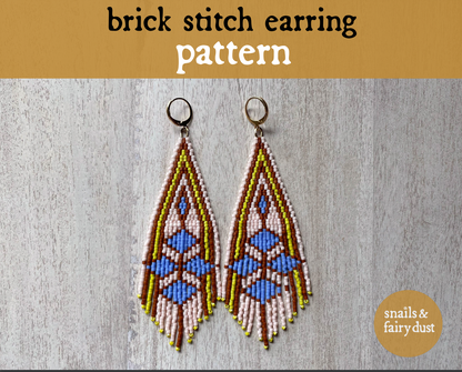 Tapas Fringe Earring Pattern - Instant Download PDF