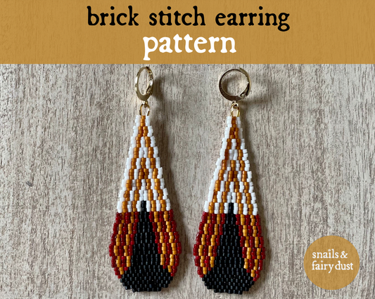 Grounded Beaded Earring Pattern - Digital Download