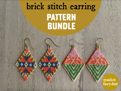 Solar Power - Beaded Earring Pattern Bundle 2 Instant Download PDFs