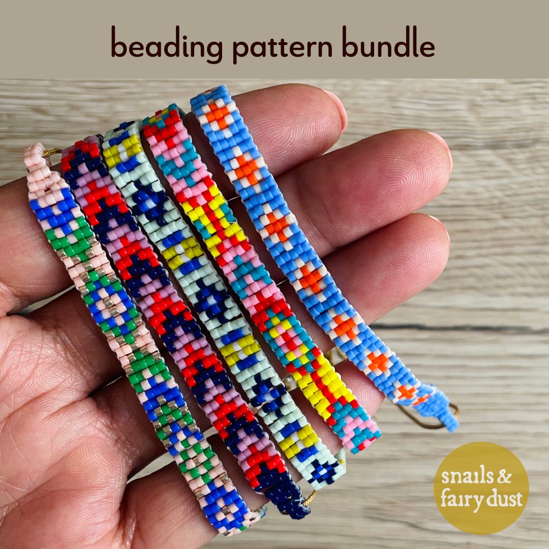 Beaded Friendship Bracelet 5 Pattern Bundle