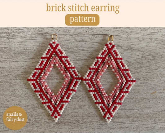 Athena's Shield Beaded Earring Pattern- Digital Download