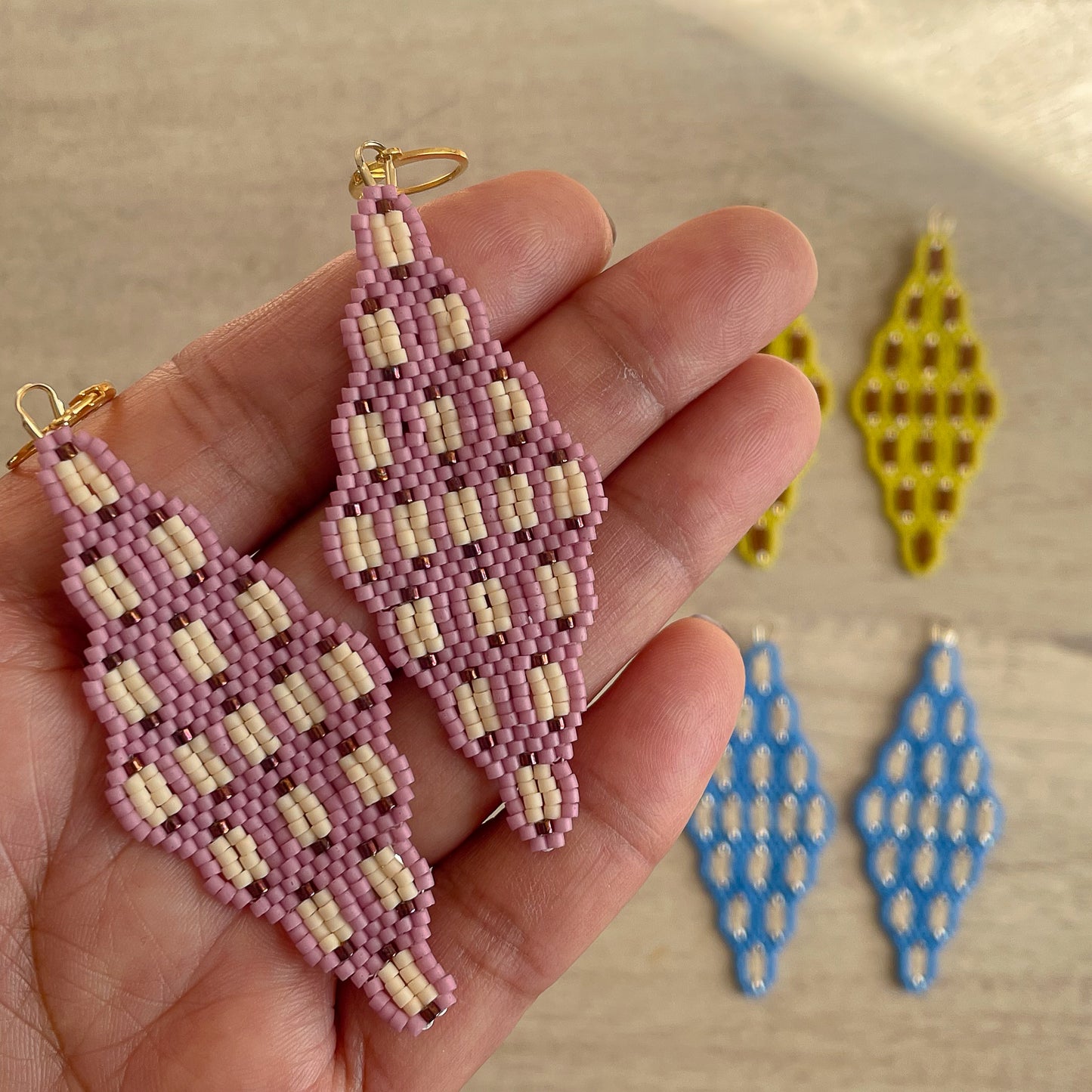 Ceres Brick Stitch Beaded Earring Pattern - Digital Download