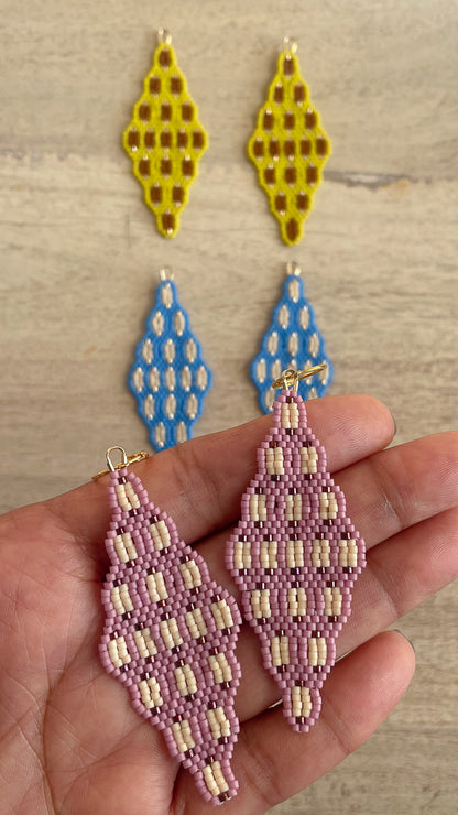 Ceres Brick Stitch Beaded Earring Pattern - Digital Download