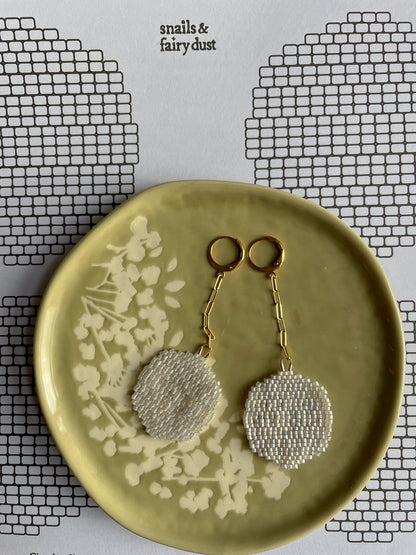Circular Brick Stitch Earring Video Tutorial and Template