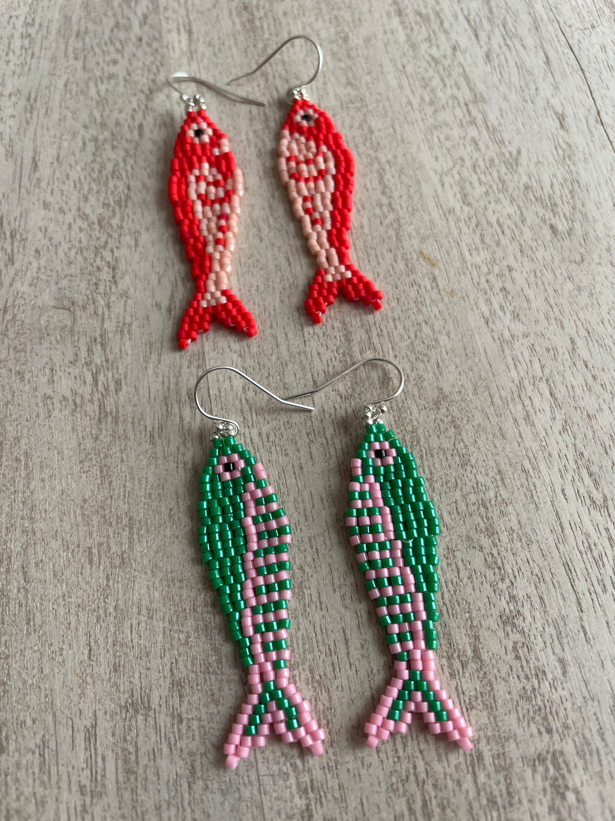 Beaded Fish Pattern Beaded Fish Earring Pattern - Brick Stitch Digital Download Beading ...