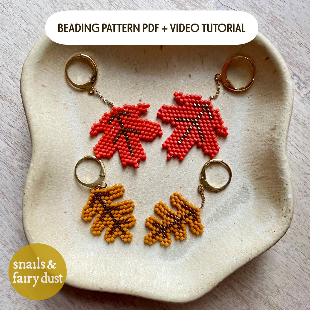 Maple and Oak Charm Beading Patterns AND Tutorial Video