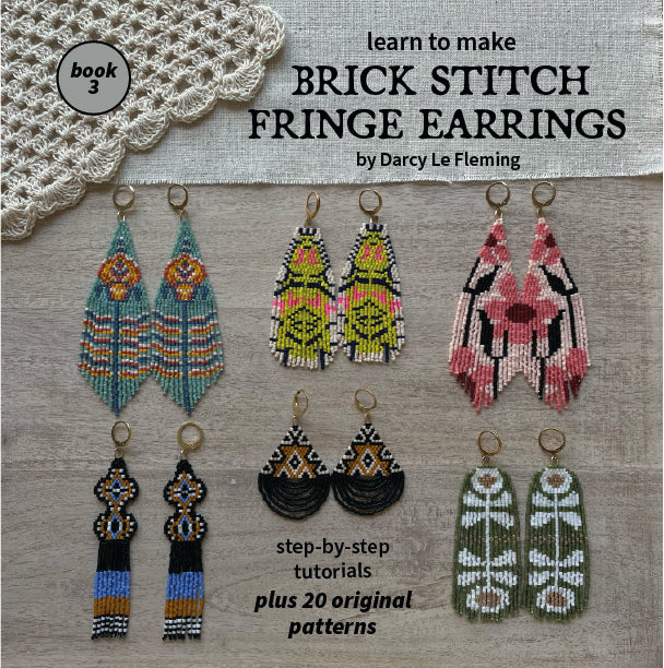 Digital PDF Download - Learn to Make Brick Stitch Fringe Earrings Book 3