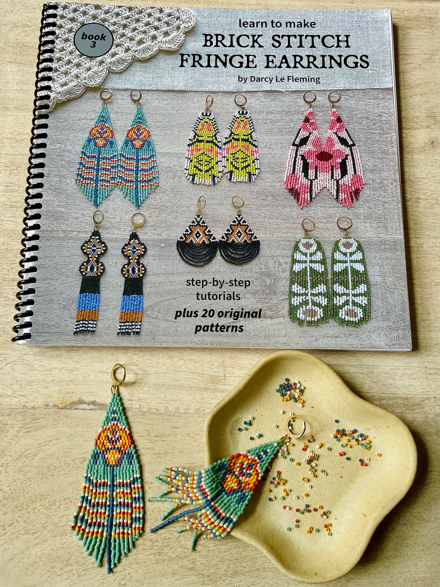 Learn to Make Brick Stitch Fringe Earrings - Book 3