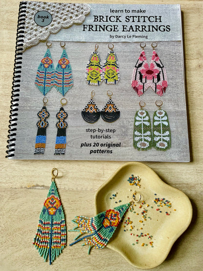 Learn to Make Brick Stitch Fringe Earrings - Book 3