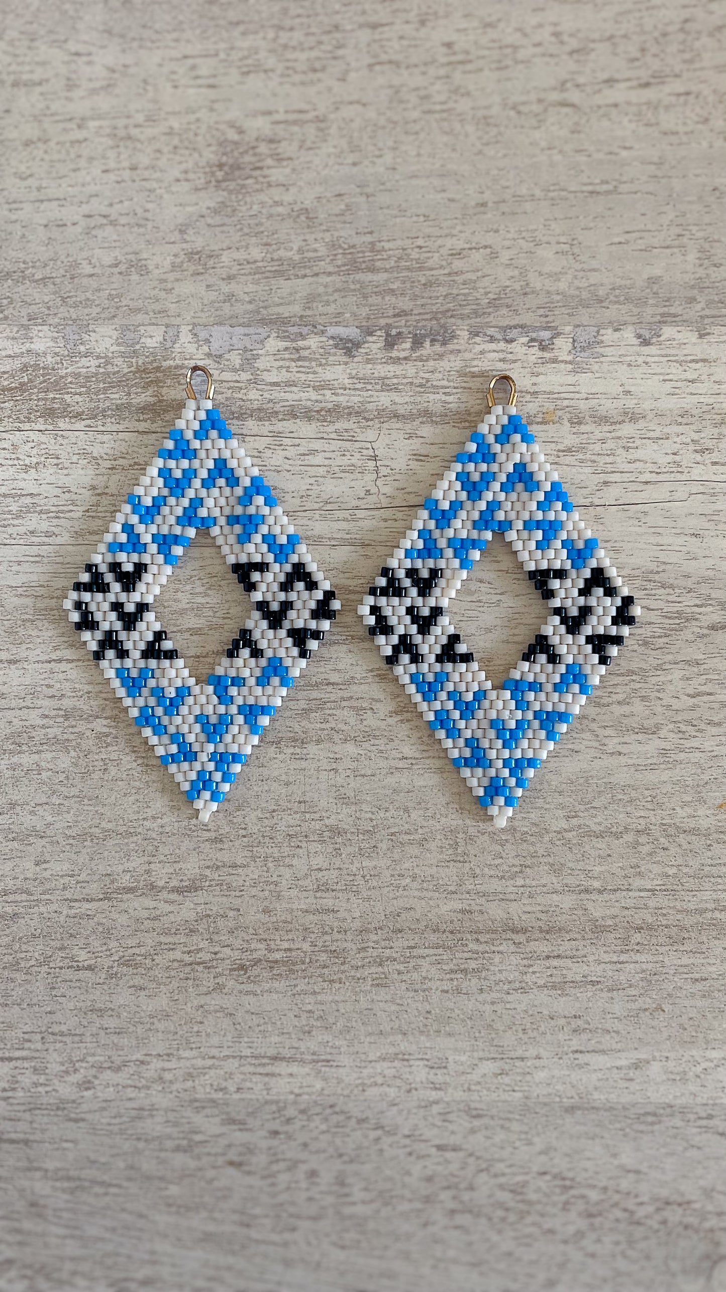 Moon Waves Beaded Earring Pattern- Digital Download PDF