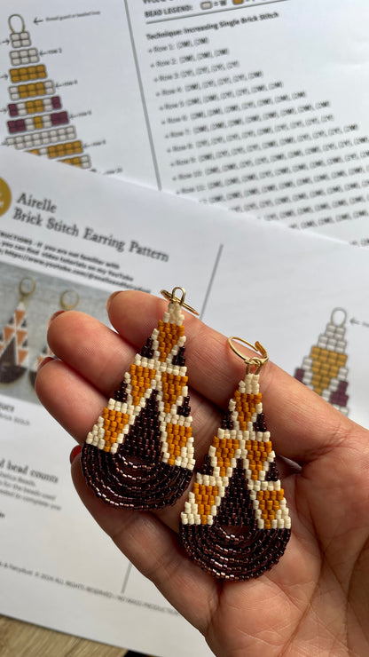 Airelle - Instant Download PDF Beaded Earring Pattern