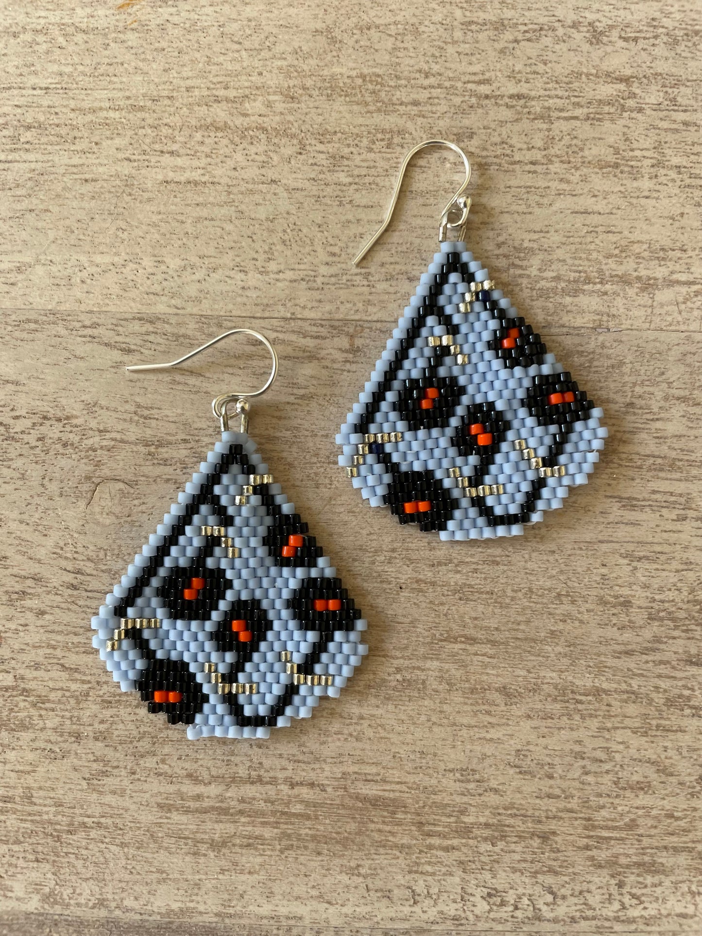 Night Poppies Beaded Earring Pattern PDF