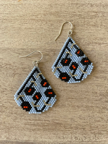 Night Poppies Beaded Earring Pattern PDF
