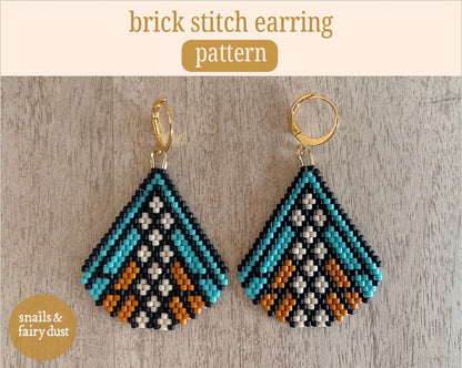 Harvest Moon Beaded Earring Pattern - Digital Download