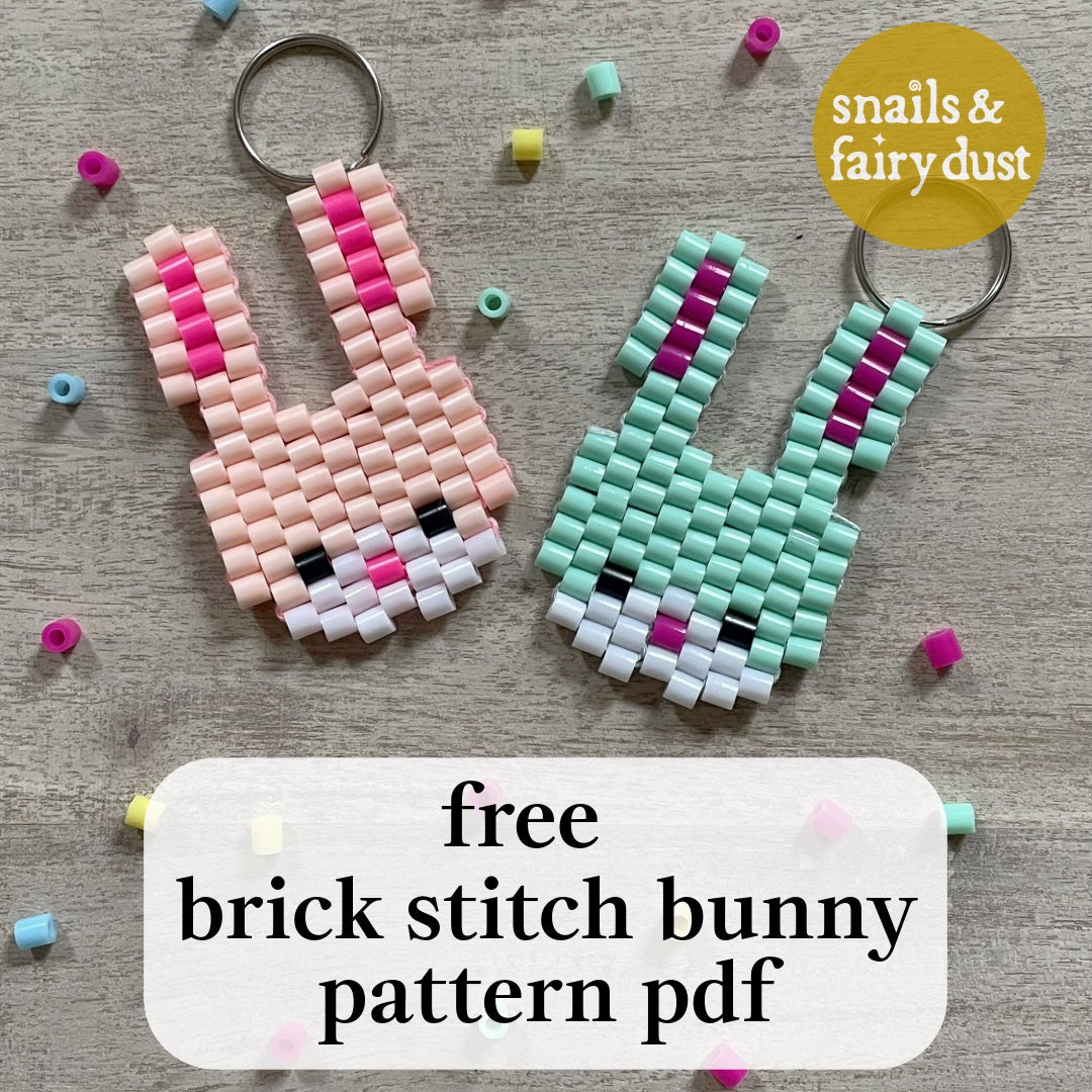Free Brick Stitch Pereler Bead Bunny Pattern