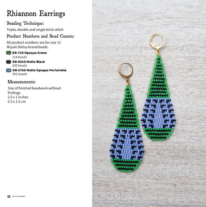 Learn To Make Brick Stitch Earrings: Step-By-Step Beading Tutorials Plus 20 Original Patterns | Ebook, Instant Download PDF