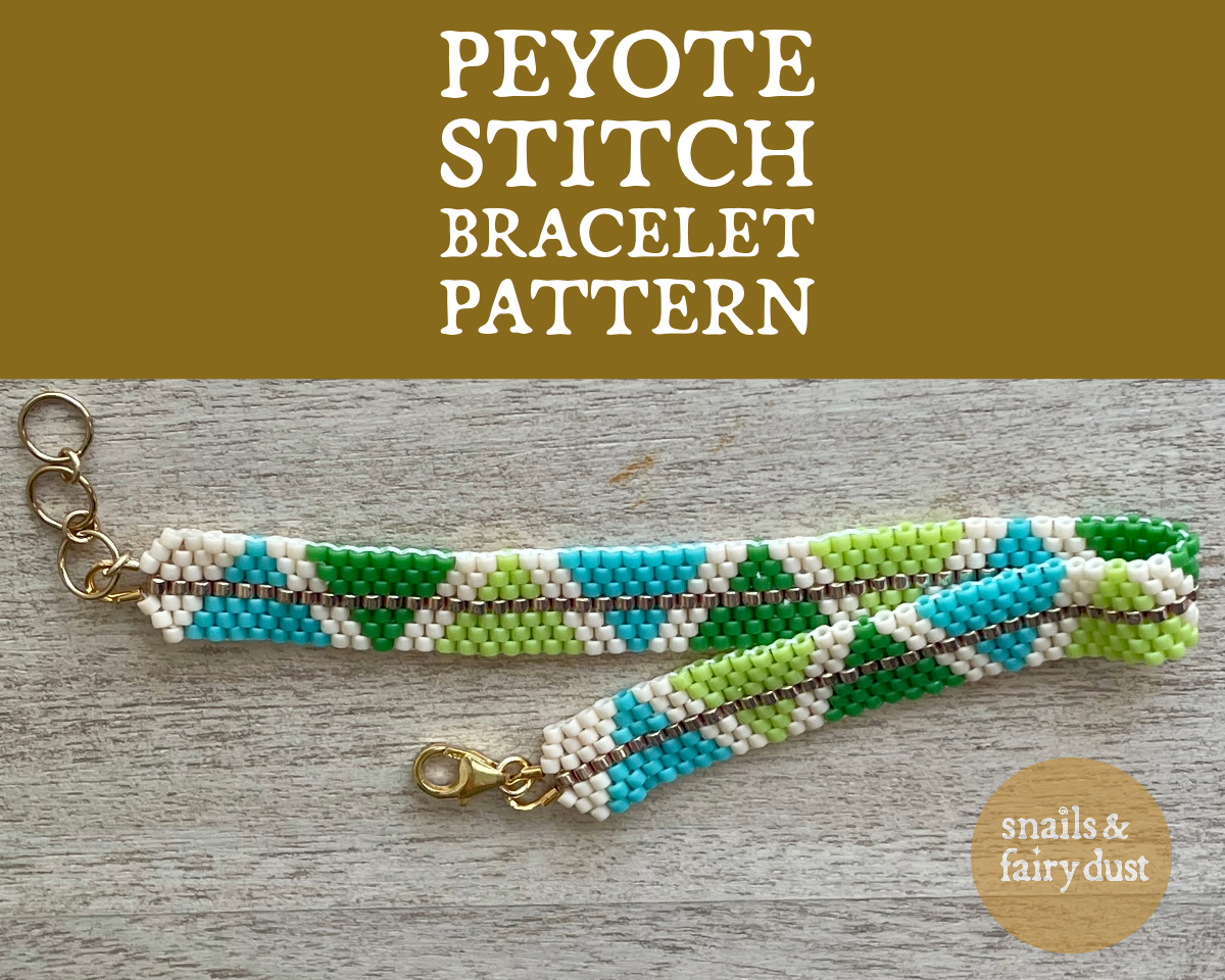 Through The Mountains Peyote Stitch Bracelet Pattern - Digital Download
