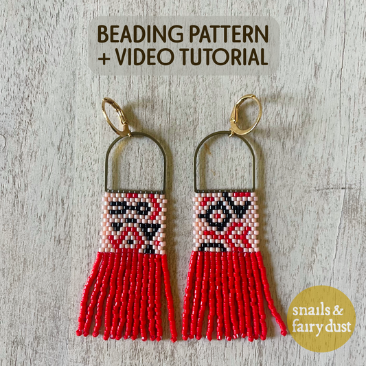 Fire Flower Beading Pattern + VIDEO tutorial