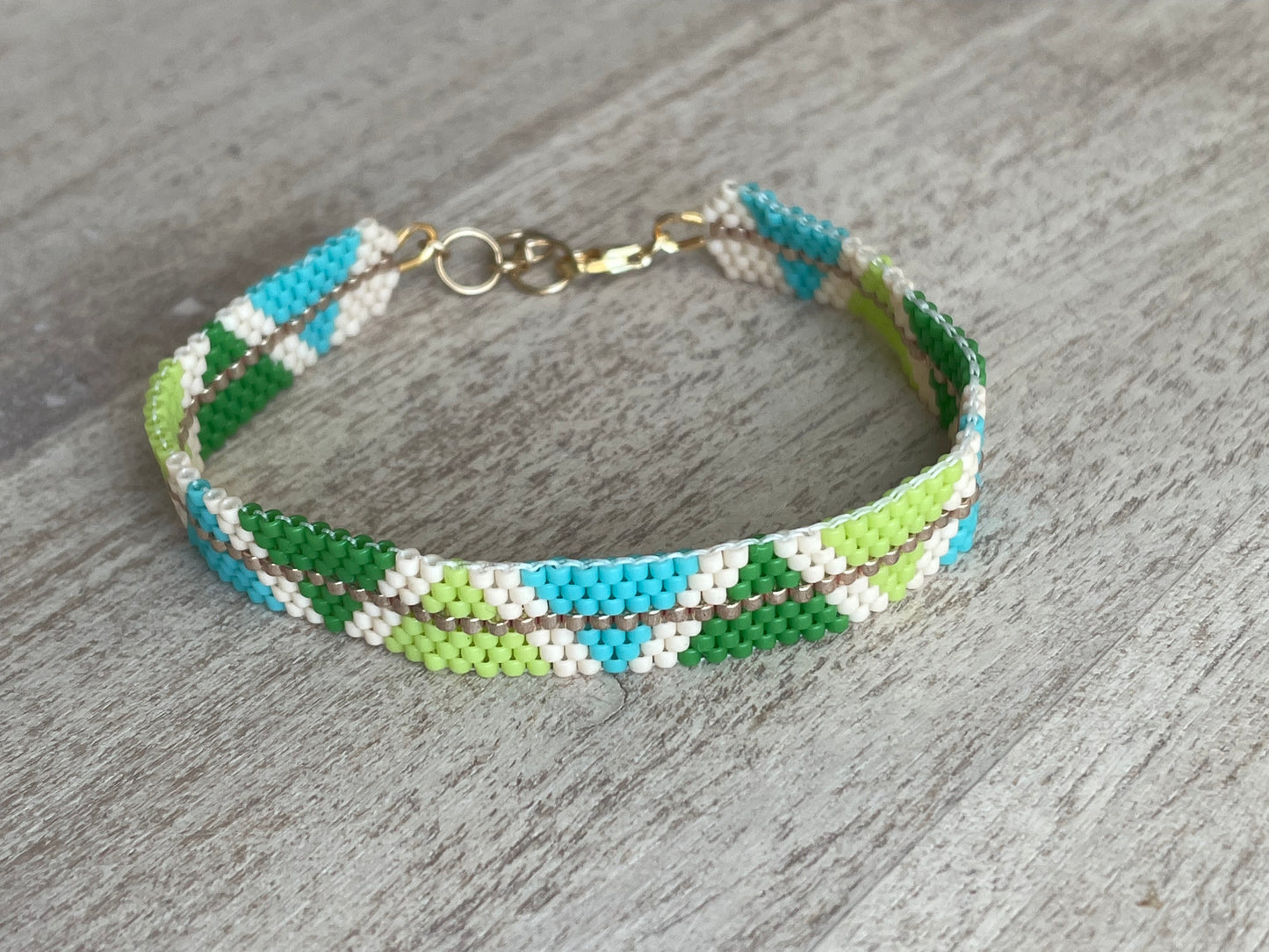 Through The Mountains Peyote Stitch Bracelet Pattern - Digital Download