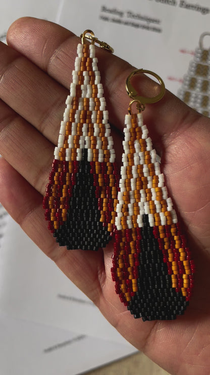 Grounded Beaded Earring Pattern - Digital Download