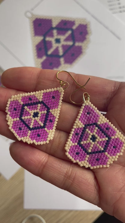 Dianthus - Instant Download PDF Beaded Earring Pattern