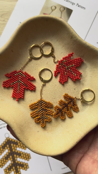 Maple and Oak Charm Beading Patterns AND Tutorial Video