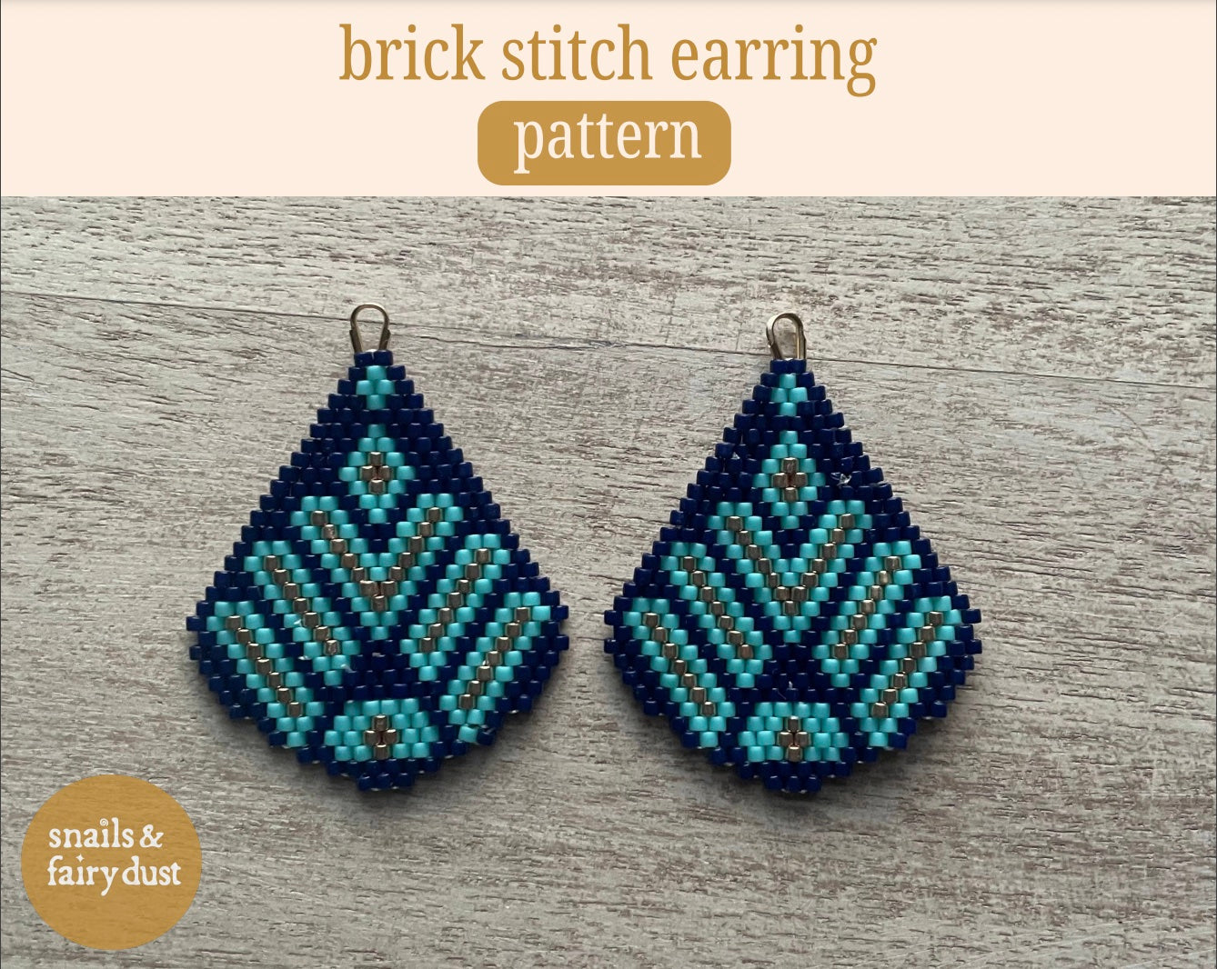 Delphinium - Instant Download PDF Beaded Earring Pattern