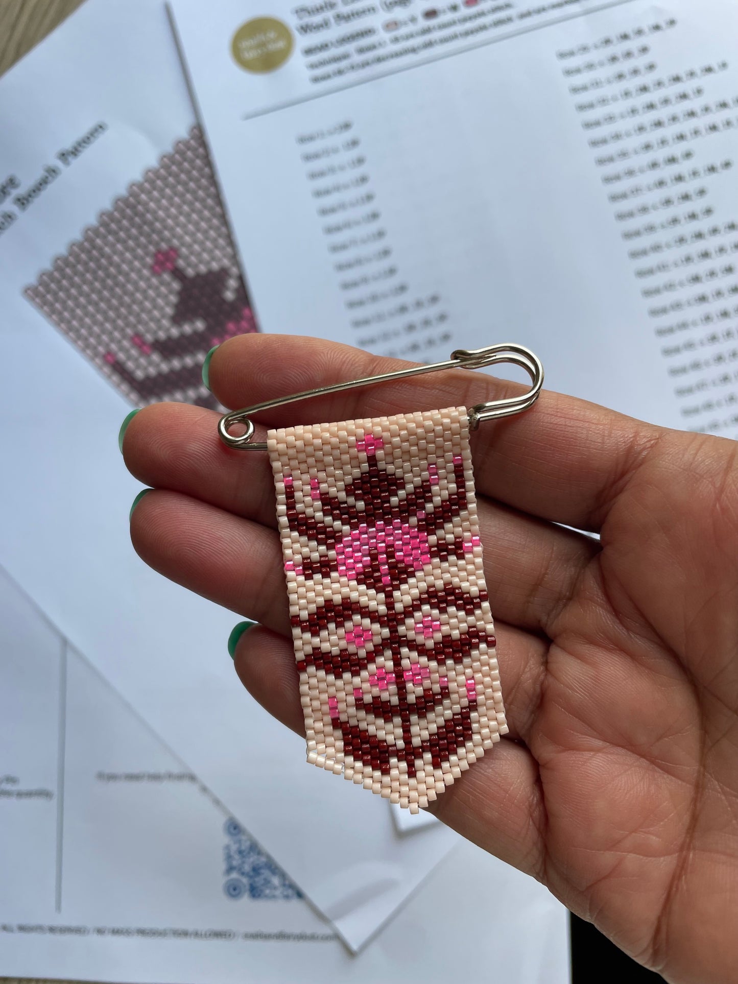 Thistle Lore Stitch Charm Pin Beading Pattern | PDF