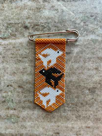 Three Little Birds Peyote Stitch Charm Pin Beading Pattern | PDF