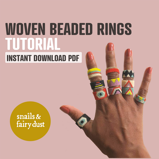 Learn to Make: Woven Beaded Rings DIGITAL DOWNLOAD