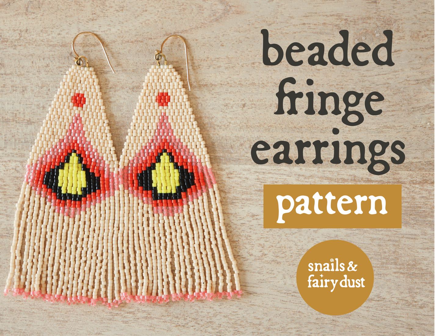 Spring Seed Beaded Earrings Pattern - Digital Download