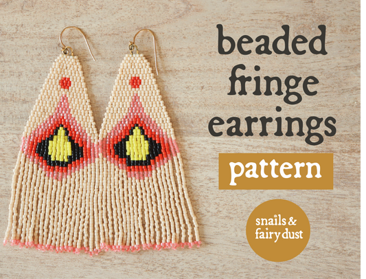 Spring Seed Beaded Earrings Pattern - Digital Download